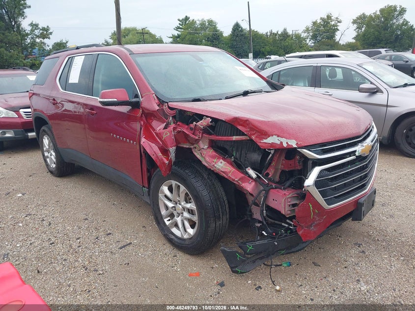Vin: 1gnergkw6kj154948, lot: 46749819, chevrolet traverse 1lt 20191