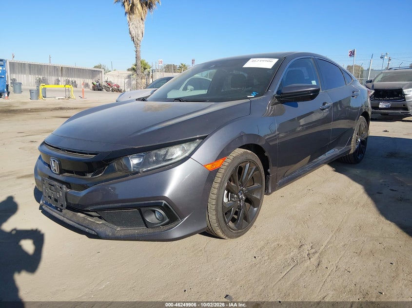 2019 Honda Civic Sport, Удар сзади, IAAI, VIN 2HGFC2F88KH500885 — фото 2