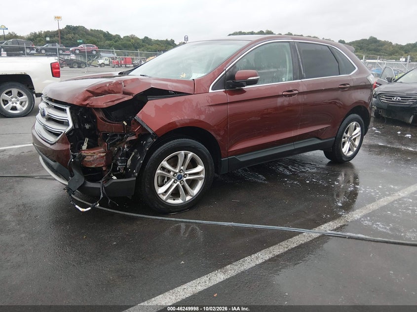 Vin: 2fmtk4j89fbc30416, lot: 46750024, ford edge sel 20152