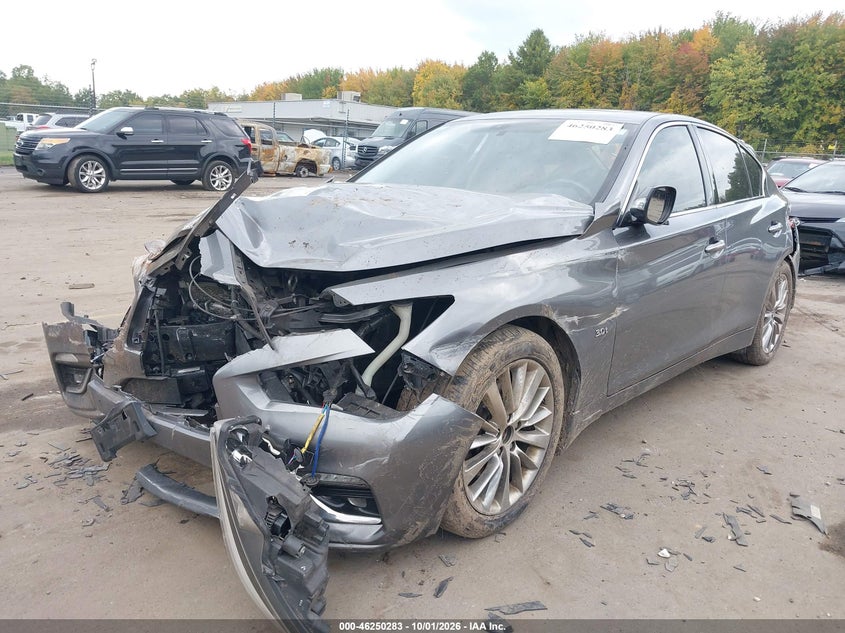 Vin: jn1ev7ar2km591542, lot: 46750309, infiniti q50 3.0t luxe 20192