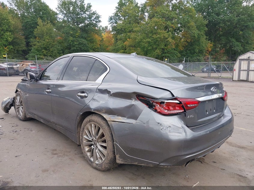 Vin: jn1ev7ar2km591542, lot: 46750309, infiniti q50 3.0t luxe 20193