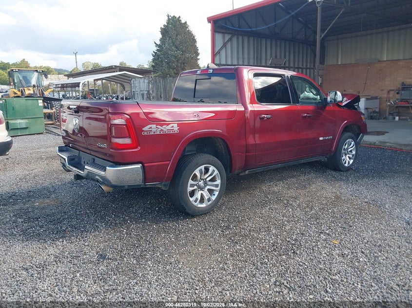 Vin: 1c6srfkm7ln245720, lot: 46750345, ram 1500 laramie longhorn  4x4 5'7 box 20204