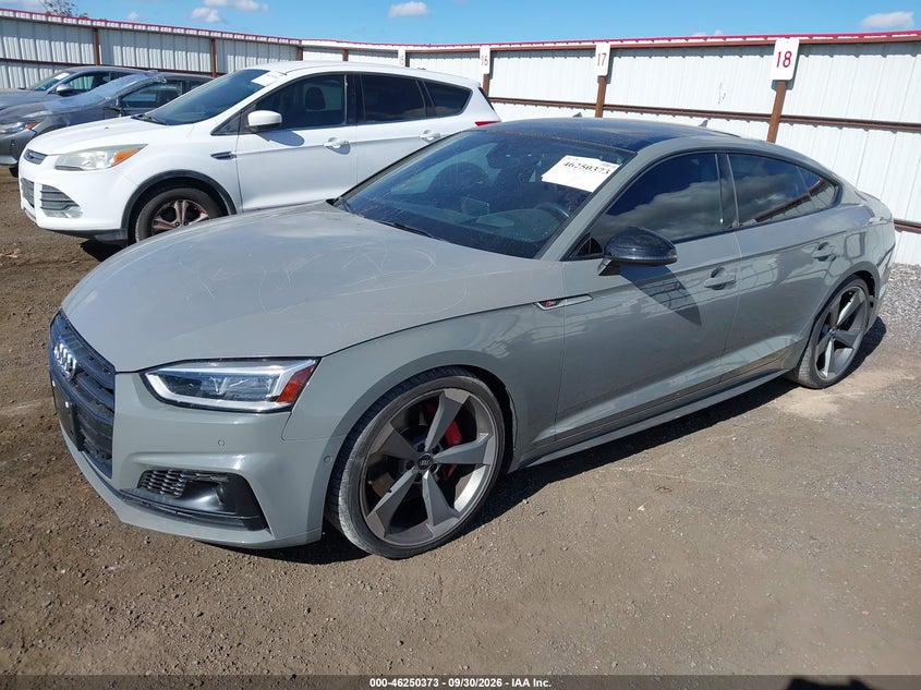 2019 Audi S5 3.0T Premium, Front & Rear, IAAI, VIN WAUC4CF53KA001742 — photo 2
