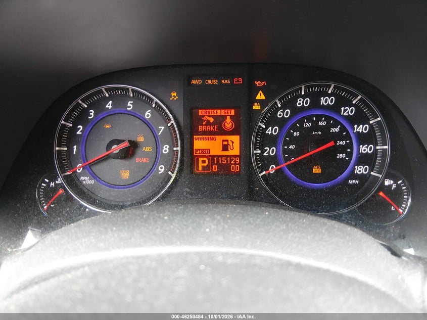 INFINITI FX50 2009 VIN JNRBS18W69M201473