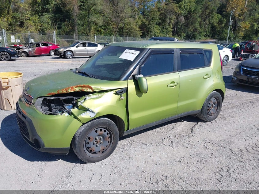 Vin: kndjn2a26e7739311, lot: 46750894, kia soul 20142