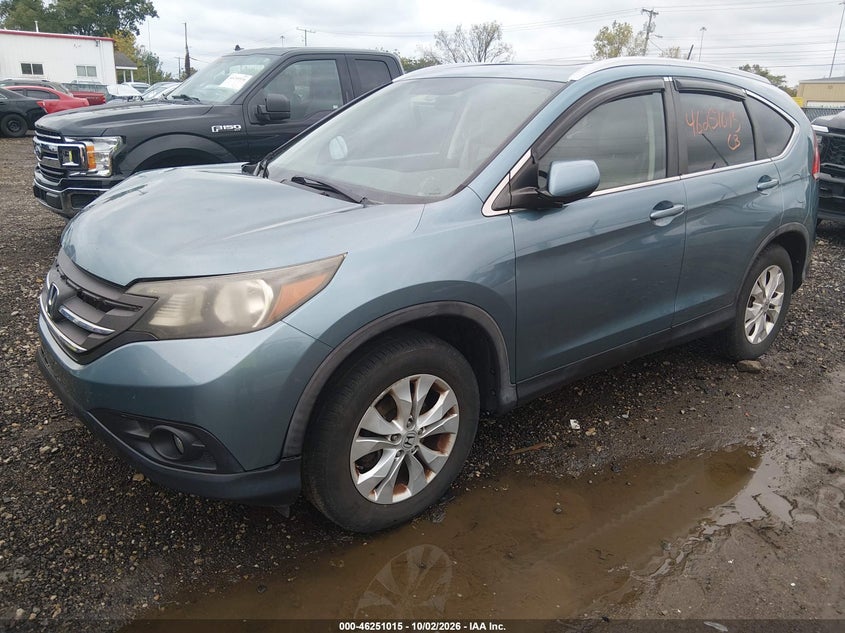 2013 Honda Cr-V Ex-L, Удар спереди, IAAI, VIN 5J6RM4H71DL022849 — фото 2