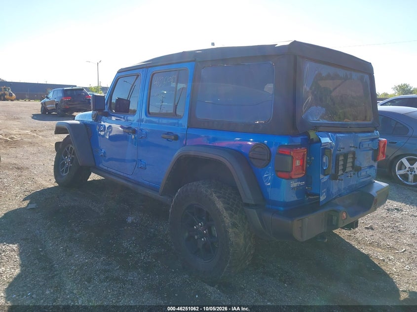 Vin: 1c4rjxn65sw597057, lot: 46751088, jeep wrangler 4xe willys 4xe 20253