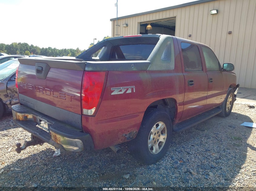 CHEVROLET AVALANCHE 1500 2004 VIN 3GNEK12T54G259542
