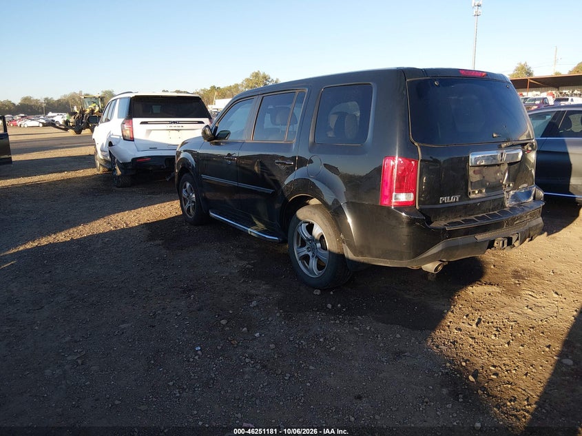 Vin: 5fnyf4h71fb013781, lot: 46751207, honda pilot ex-l 20153
