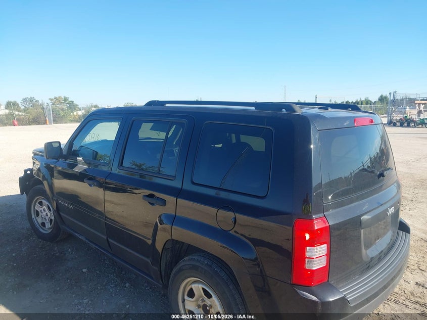 Vin: 1c4njpba0gd679224, lot: 46751236, jeep patriot sport 20163