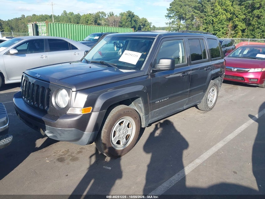 Vin: 1c4njpbb3fd171790, lot: 46751251, jeep patriot sport 20152