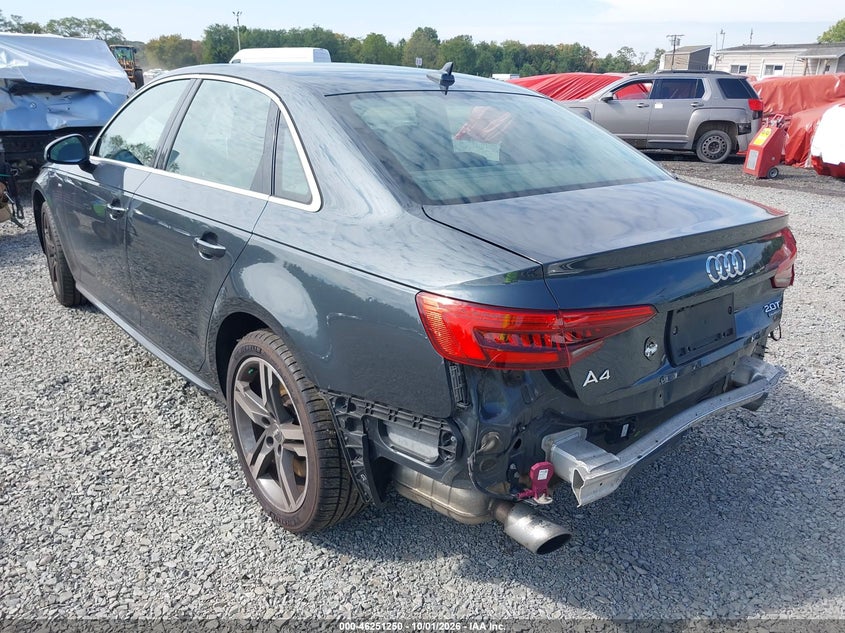 AUDI A4 2017 VIN WAUENAF46HN070783