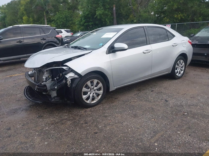 2016 Toyota Corolla Le, Front End, IAAI, VIN 2T1BURHE8GC608799 — photo 2