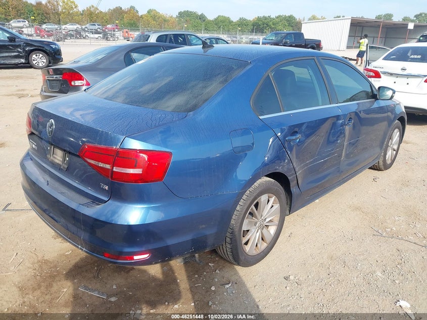 Vin: 3vwd07aj2fm256063, lot: 46751474, volkswagen jetta 1.8t se 20154