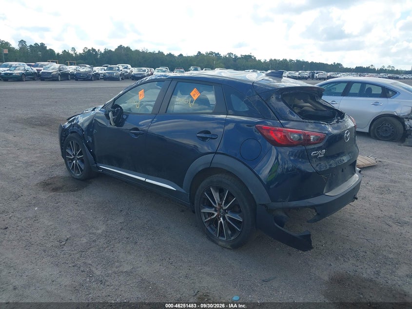 Vin: jm1dkfd70h0144357, lot: 46751509, mazda cx-3 grand touring 20173