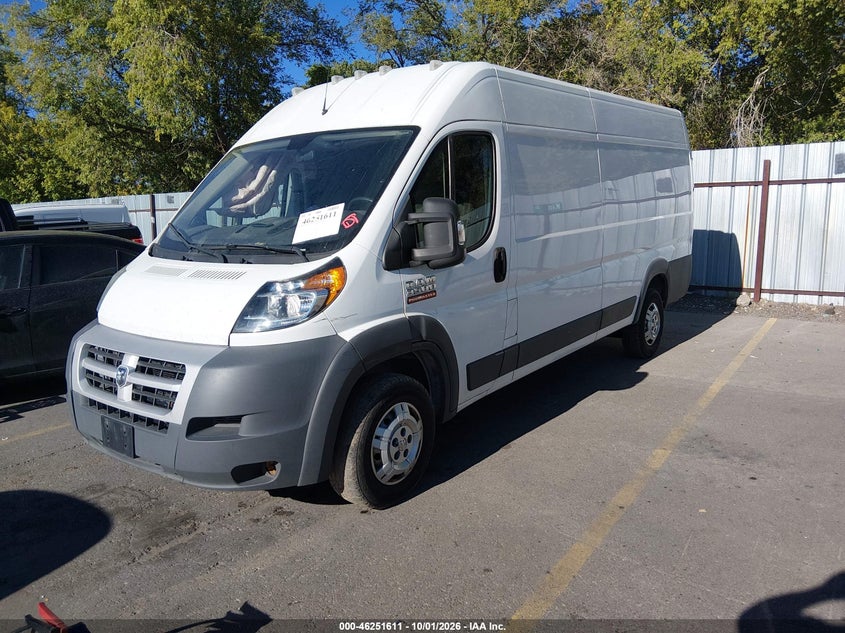 Vin: 3c6urvjg4ee127775, lot: 46751637, ram promaster 3500 high roof 20142