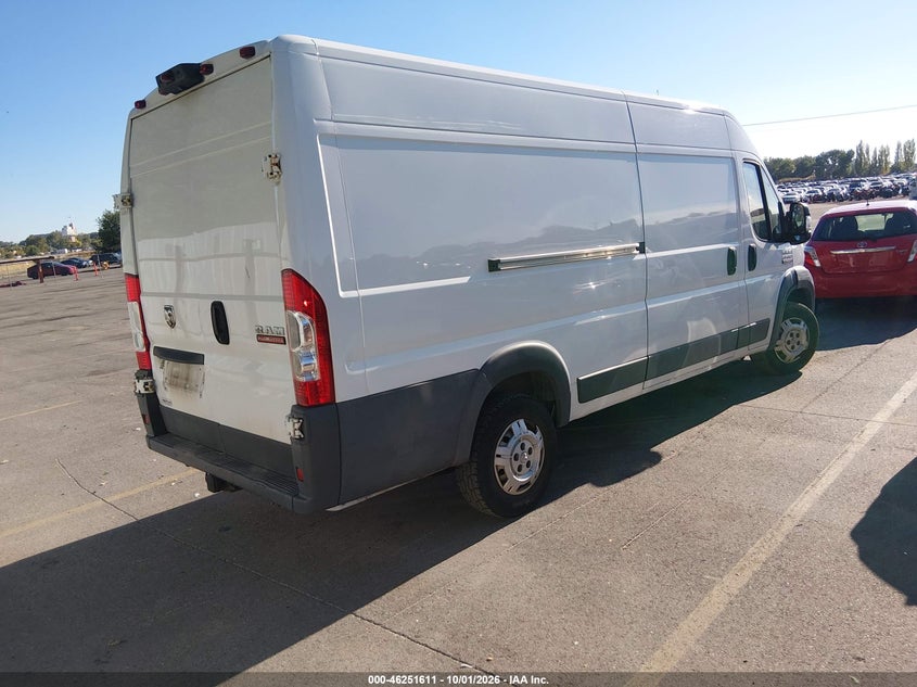 Vin: 3c6urvjg4ee127775, lot: 46751637, ram promaster 3500 high roof 20144