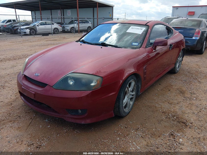 2006 Hyundai Tiburon Gs, Обычный износ, IAAI, VIN KMHHM65D16U229757 — фото 2