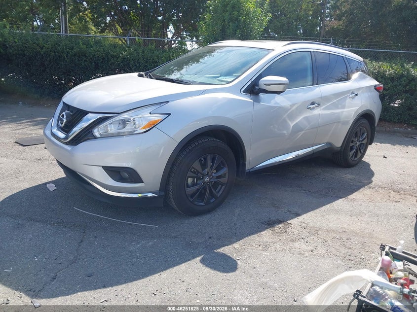 2017 Nissan Murano Sv, Правый бок, IAAI, VIN 5N1AZ2MG4HN171986 — фото 2