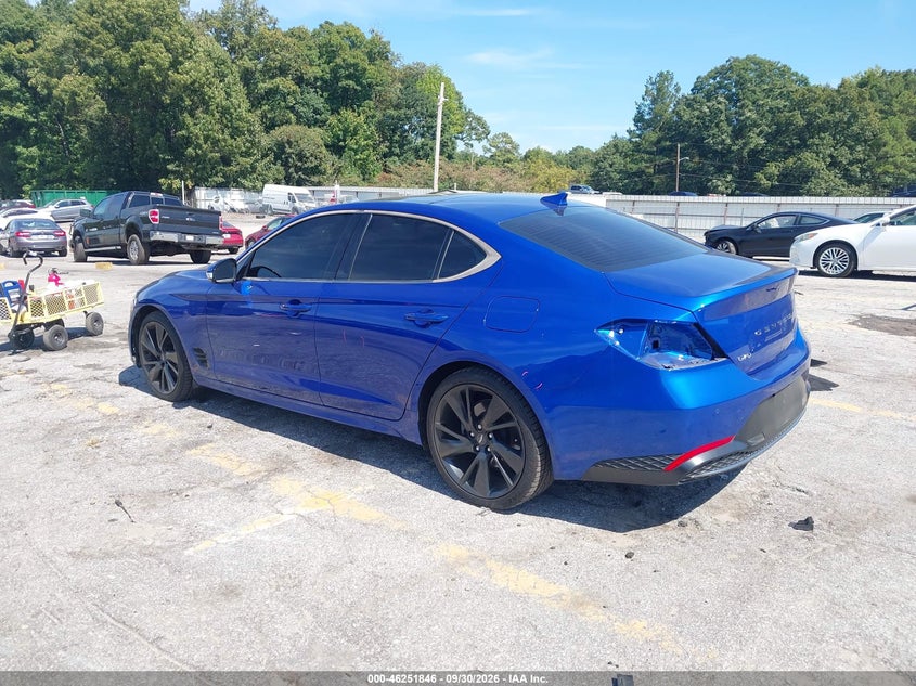 Vin: kmtg34ta2pu116953, lot: 46751872, genesis g70 2.0t rwd 20233
