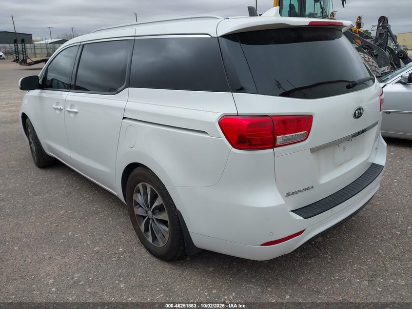 Vin: kndmc5c15h6343888, lot: 46751889, kia sedona sx 20173