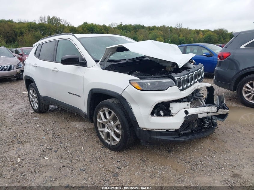 Vin: 3c4njdfb6nt170554, lot: 46752106, jeep compass latitude lux 4x4 20221