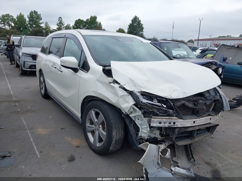 Vin: 5fnrl6h75jb010965, lot: 46752136, honda odyssey ex-l 20181