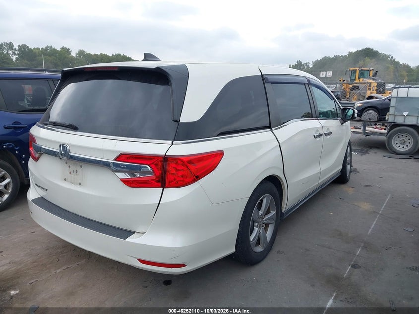 Vin: 5fnrl6h75jb010965, lot: 46752136, honda odyssey ex-l 20184