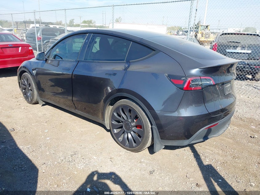 Vin: 7saygdef6ra303091, lot: 46752203, tesla model y performance dual motor all-wheel drive 20243