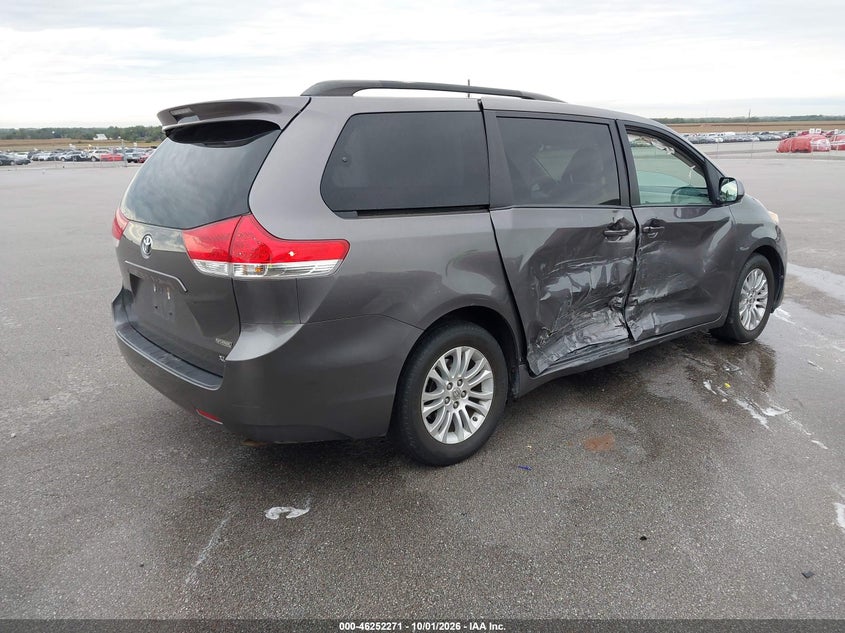 Vin: 5tdyk3dc1bs161802, lot: 46752297, toyota sienna xle v6 20114