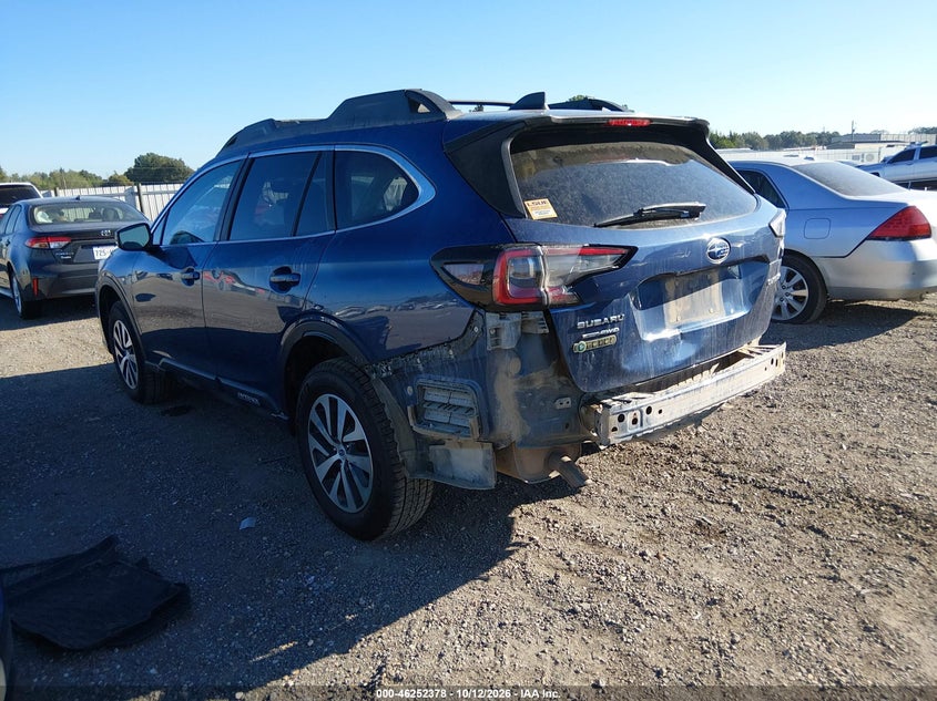Vin: 4s4btacc3m3167335, lot: 46752404, subaru outback premium 20213