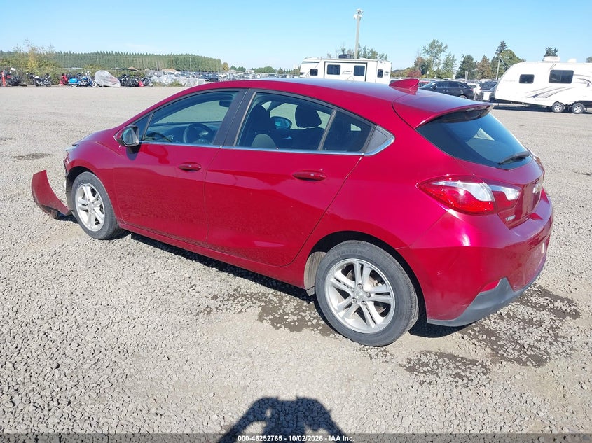 Vin: 3g1be6sm4js603422, lot: 46752791, chevrolet cruze lt auto 20183