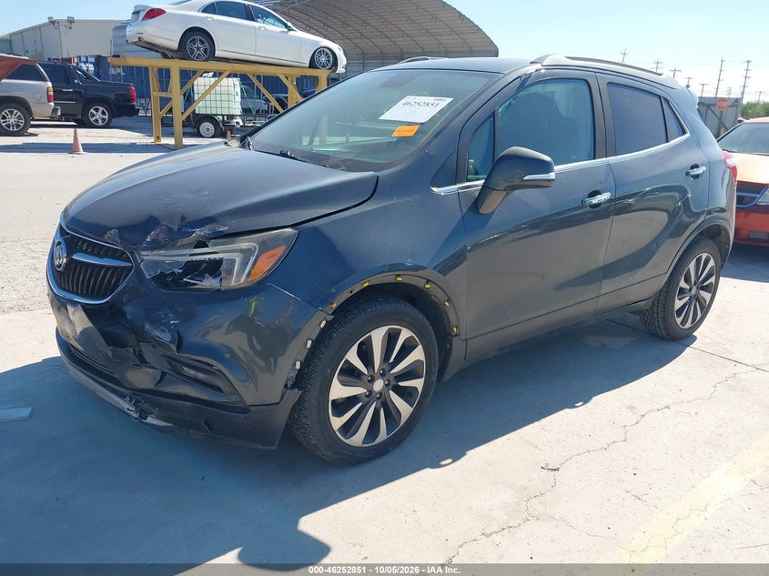 Vin: kl4cjcsbxjb535637, lot: 46752877, buick encore essence 20182