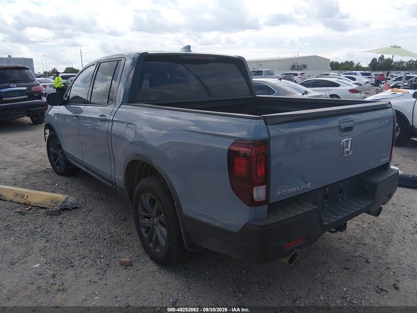 Vin: 5fpyk3f19nb017703, lot: 46752888, honda ridgeline sport 20223