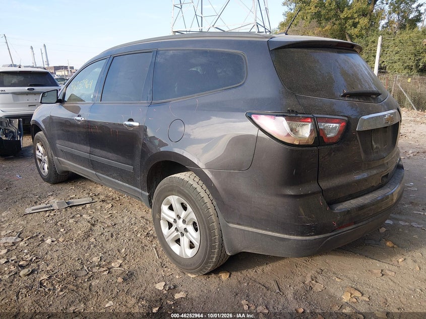 Vin: 1gnkrfkd7ej338957, lot: 46752990, chevrolet traverse ls 20143
