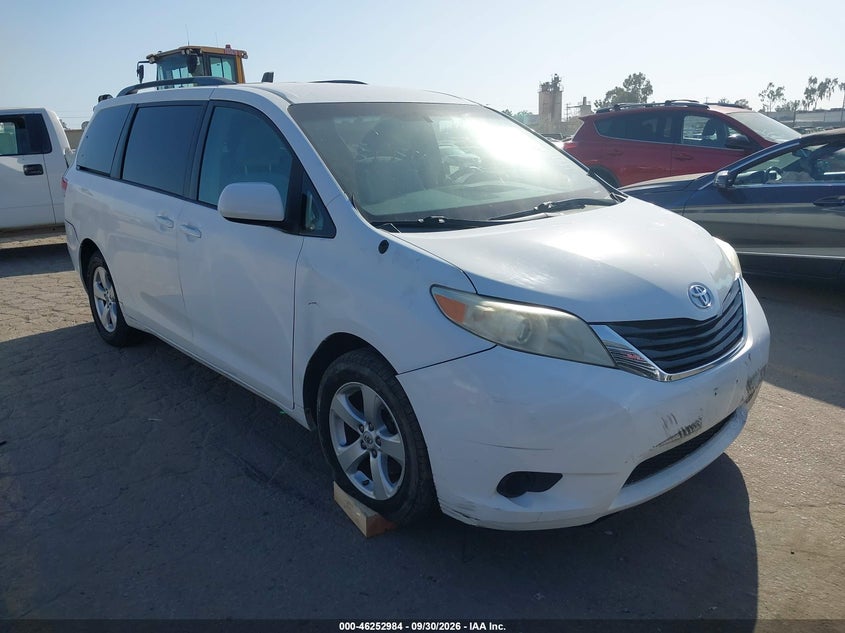 2011 Toyota Sienna Le V6, Left Rear, IAAI, VIN 5TDKK3DC9BS105631