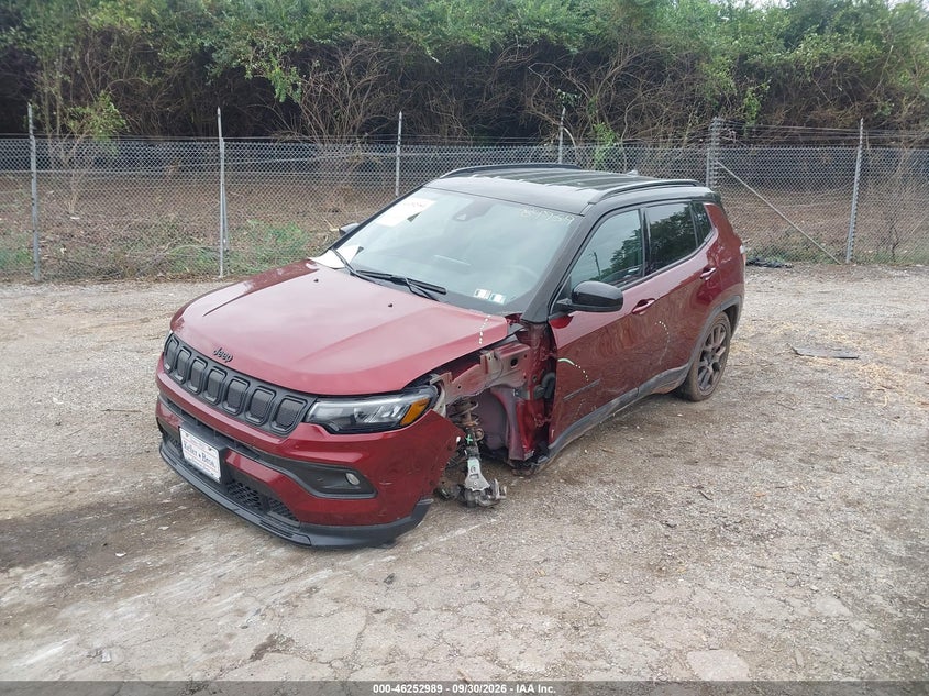 Vin: 3c4njdbb9nt184759, lot: 46753015, jeep compass altitude 4x4 20222