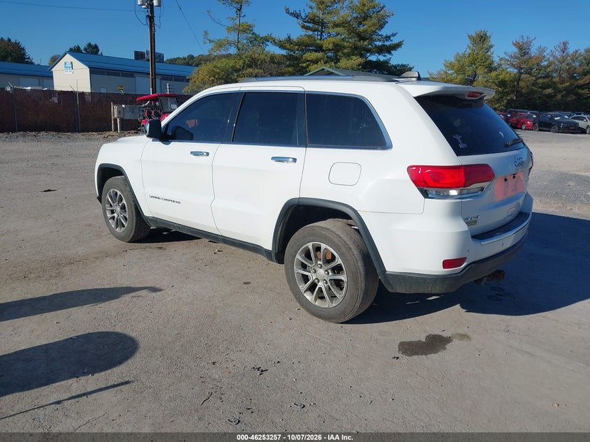 Vin: 1c4rjfbg0fc865432, lot: 46753283, jeep grand cherokee limited 20153