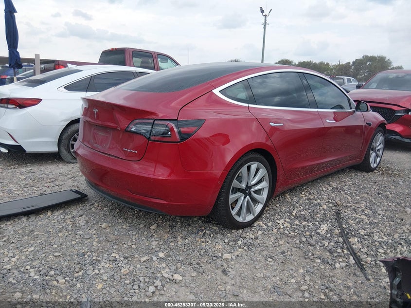 Vin: 5yj3e1eb5jf146248, lot: 46753333, tesla model 3 long range/performance 20184