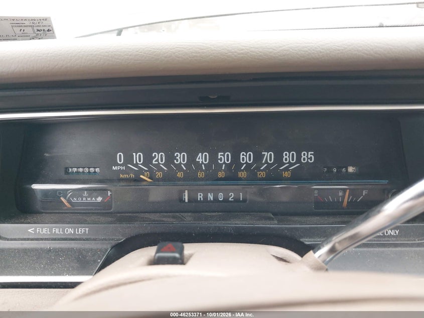MERCURY GRAND MARQUIS 1994 VIN 2MELM74W6RX667998