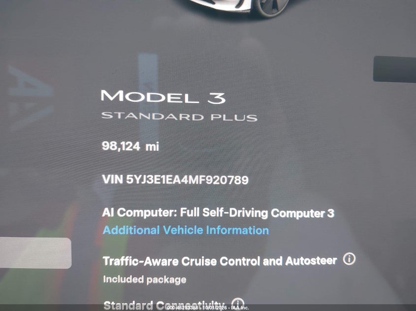 2021 TESLA MODEL 3 STANDARD RANGE PLUS REAR-WHEEL DRIVE · Фото 7