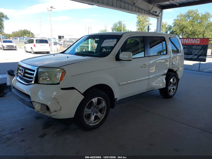 2012 Honda Pilot Ex-L, Левый зад, IAAI, VIN 5FNYF3H5XCB016070 — фото 2