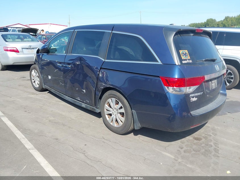 Vin: 5fnrl5h60gb017736, lot: 46753802, honda odyssey ex-l 20163