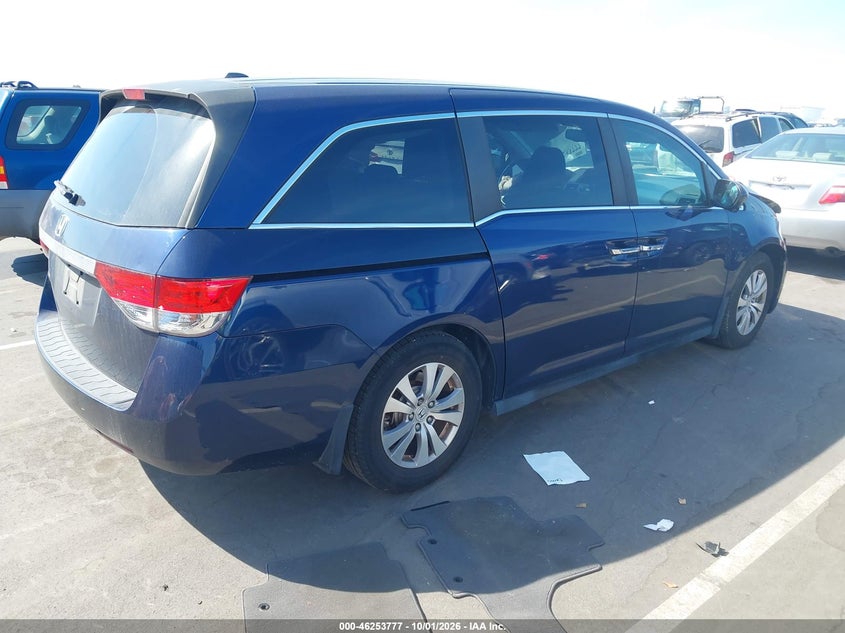 Vin: 5fnrl5h60gb017736, lot: 46753802, honda odyssey ex-l 20164