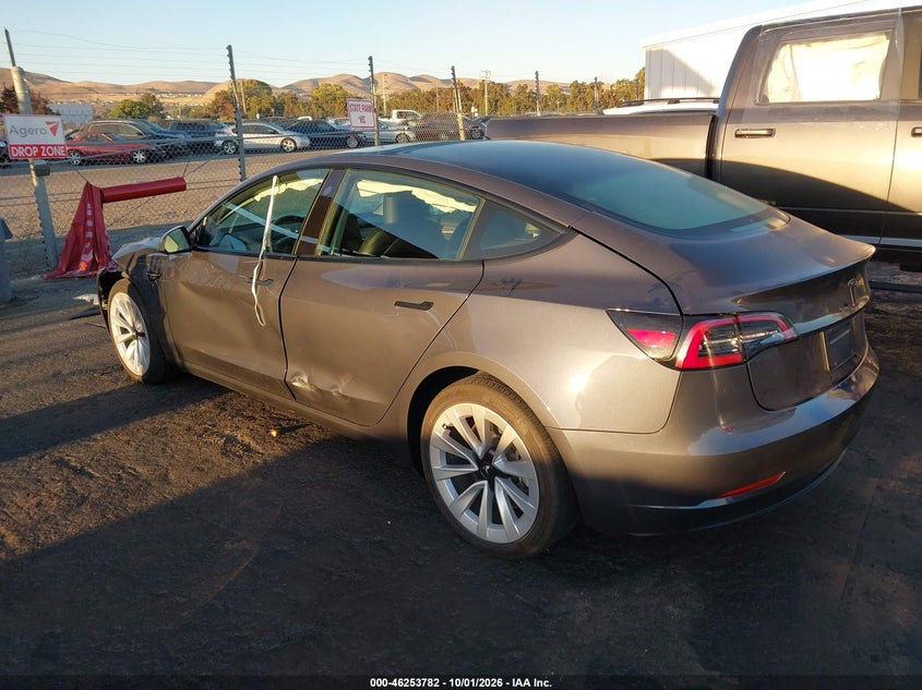 Vin: 5yj3e1ea1pf546890, lot: 46753808, tesla model 3 rear-wheel drive 20233