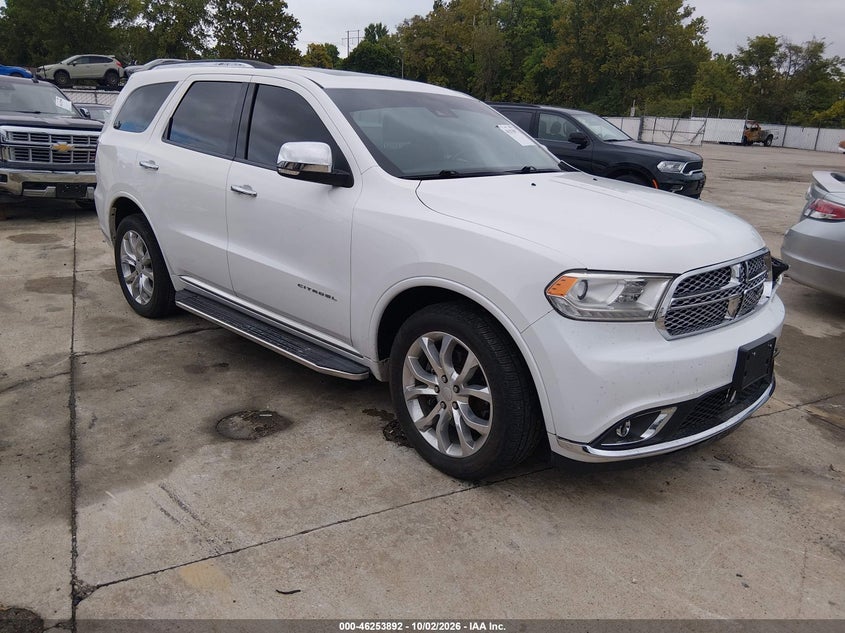 Vin: 1c4sdjetxhc937681, lot: 46753918, dodge durango citadel awd 20171