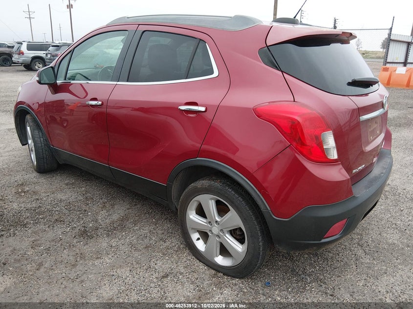 Vin: kl4cjbsb0fb039411, lot: 46753938, buick encore convenience 20153