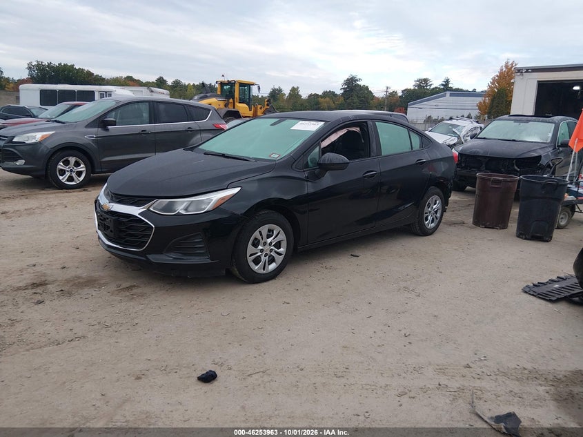 Vin: 1g1bc5sm8k7110536, lot: 46753989, chevrolet cruze ls 20192