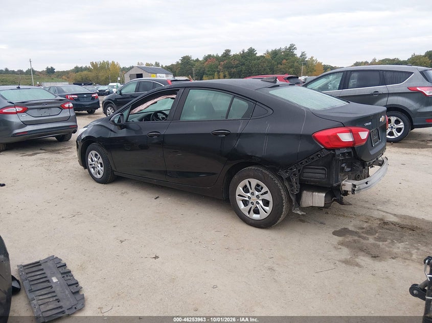 Vin: 1g1bc5sm8k7110536, lot: 46753989, chevrolet cruze ls 20193