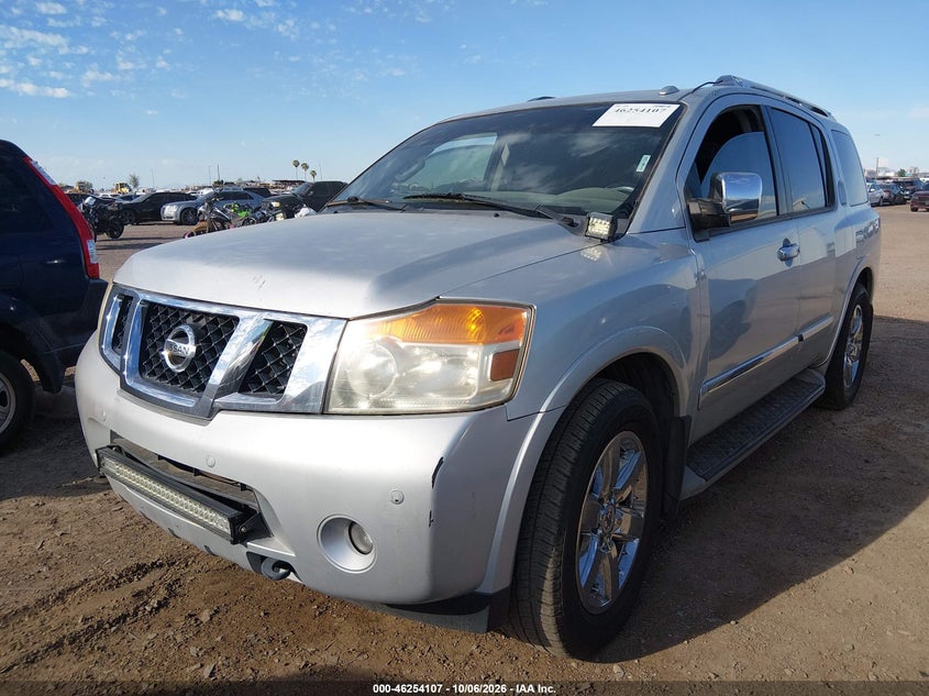 Vin: 5n1aa0nf8en608370, lot: 46754133, nissan armada platinum 20142
